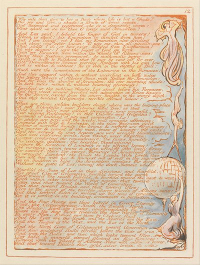 Jérusalem, Planche 12, Pourquoi veux-tu lui donner... - William Blake